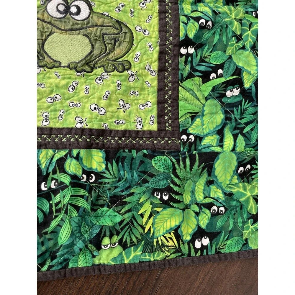 Woodland Animal Baby Quilt Handmade Lightweight Winsome Critters Crib 46x38